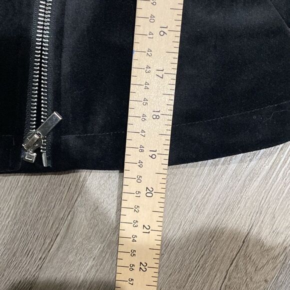 Lauren Conrad Velvet Moto zip Jacket Black Size S - Picture 9 of 10